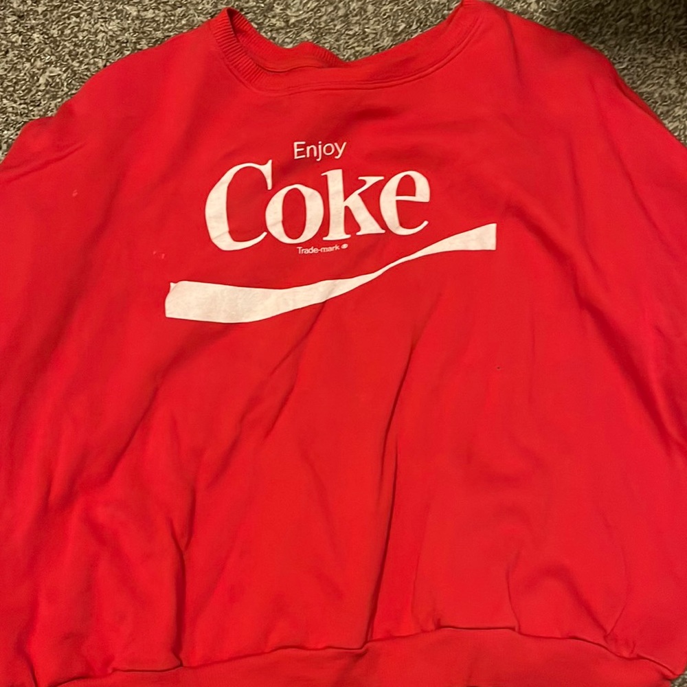 Coca-Cola Sweatshirt, Size XL, Red
